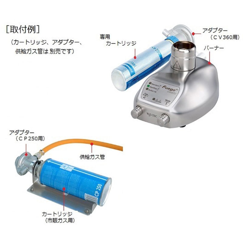 フェーゴSCSベーシック 電子着火式ブンゼンバーナー 1式 アズワン 【通販モノタロウ】