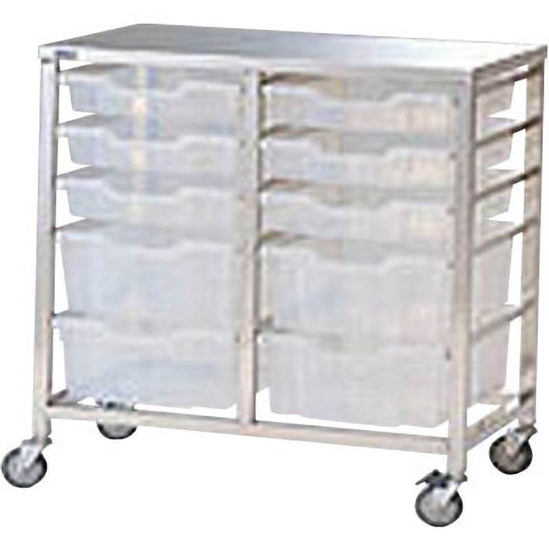 W トレーワゴン アズワン 引出しあり 間口720mm高さ800mm