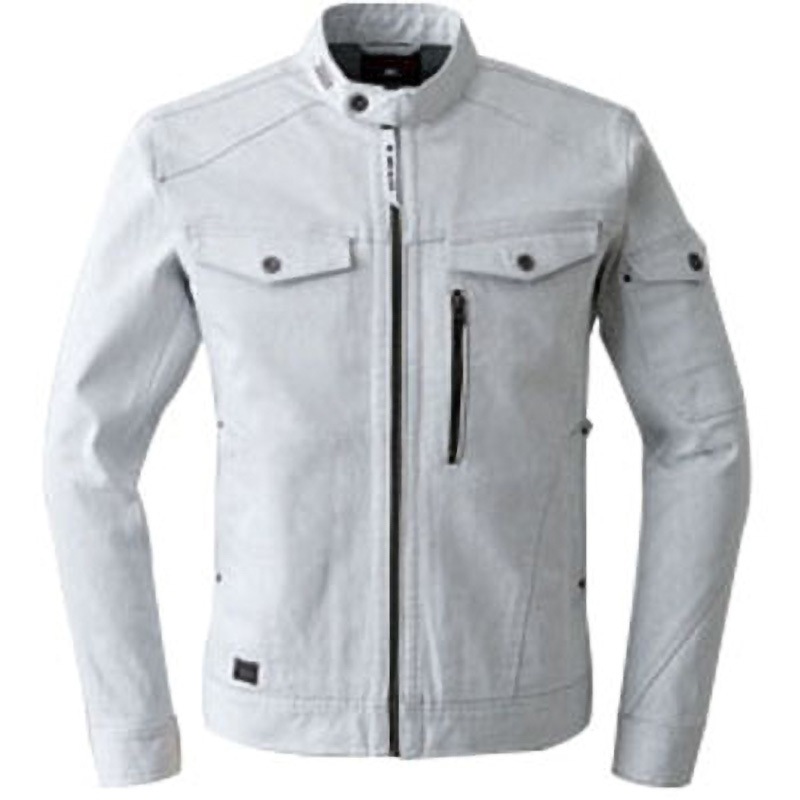 #7570_01 ストレッチ3Dワークジャケット I'Z FRONTIER(アイズフロンティア) シルバー色 両面染めストレッチCVC LL着丈63cm 5,385円