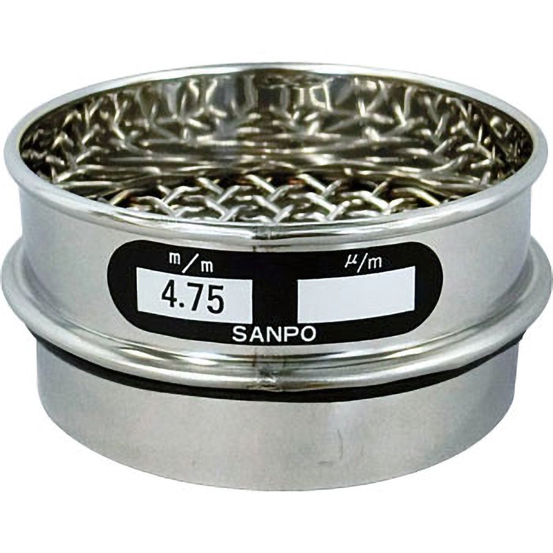 75×20/4.75mm ステンレスふるい 75Φ×20 サンポー 平織 目開き4.75mm