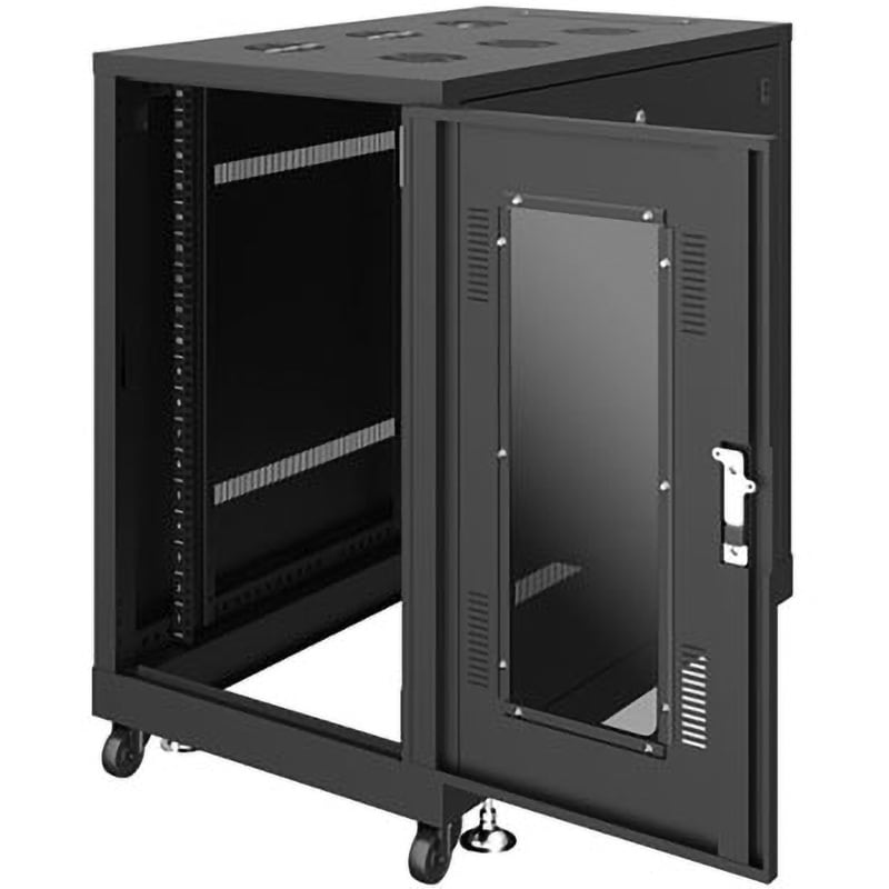 CP-SVN1890BKN 19インチサーバーラック ノーマルタイプ サンワサプライ 耐荷重500kg ブラック(マンセル値/N1.0近似色)  間口600mm 1台 CP-SVN1890BKN - 【通販モノタロウ】