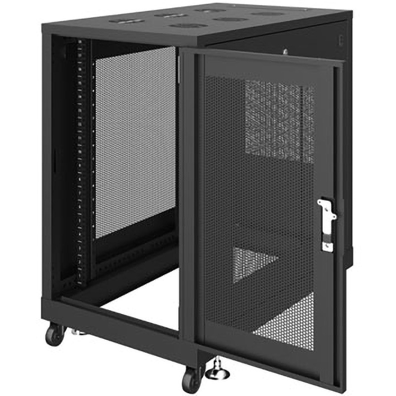 19インチ サーバーラック 19インチ 中型 18U 奥行100cm メッシュパネル
