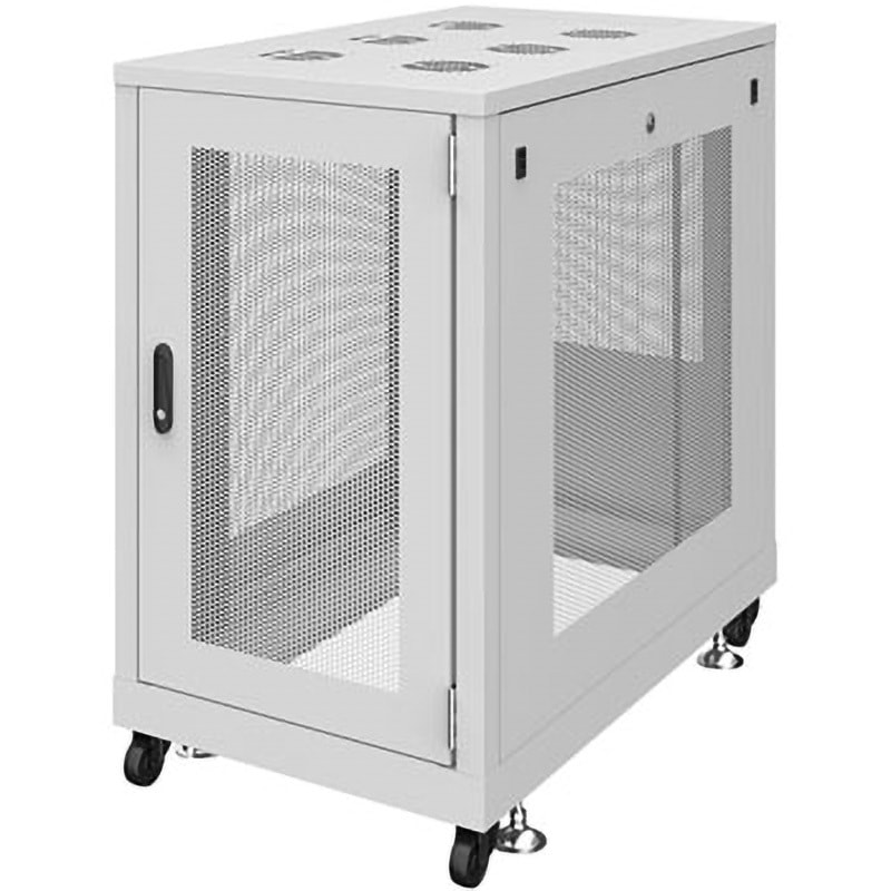 CP-SVN1890MGYN 19インチサーバーラック メッシュタイプ サンワサプライ 耐荷重500kg 間口600mm 1台 CP-SVN1890MGYN 259,800円