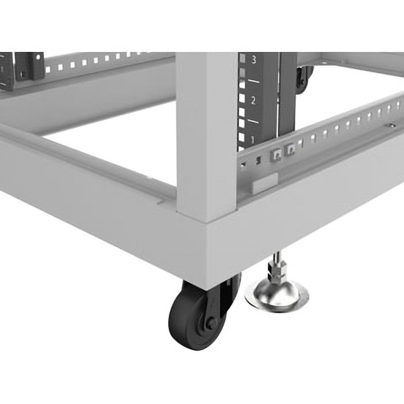 CP-SVN3690NPGYN 19インチサーバーラック パネルなしタイプ サンワサプライ 耐荷重500kg 間口600mm 1台 CP-SVN3690NPGYN