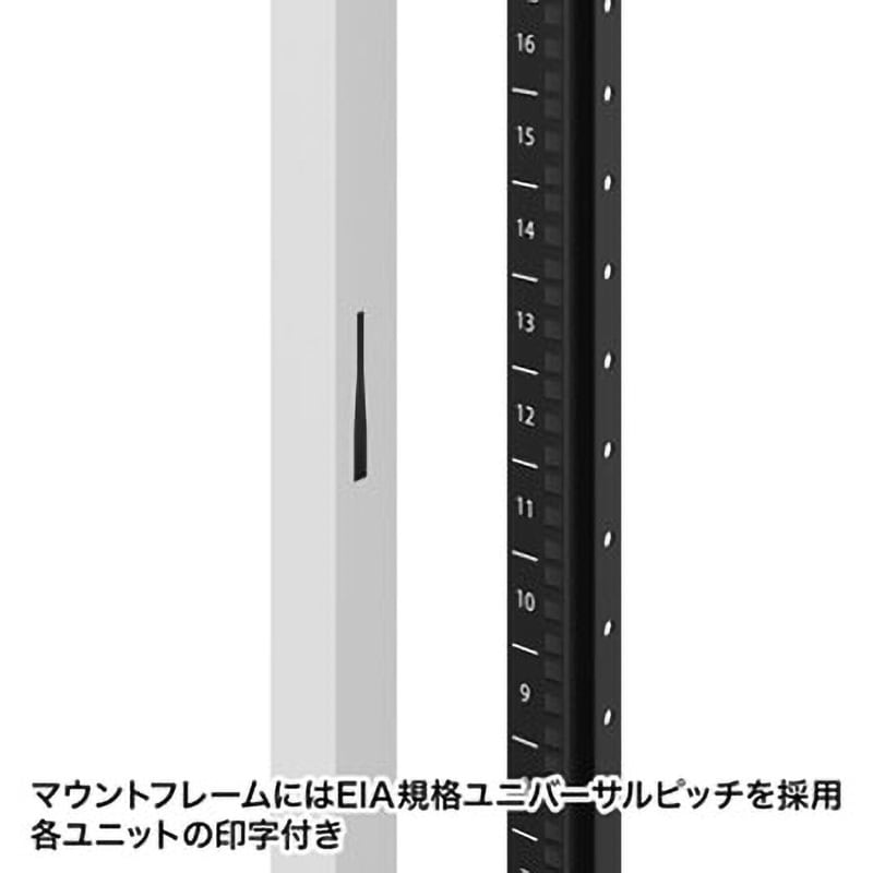 CP-SVN3690NPGYN 19インチサーバーラック パネルなしタイプ サンワサプライ 耐荷重500kg 間口600mm 1台 CP-SVN3690NPGYN