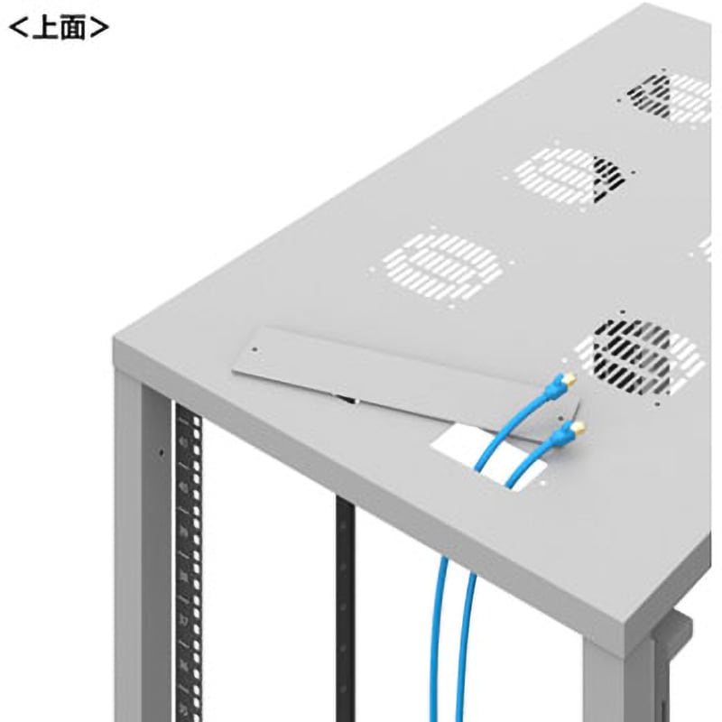 CP-SVN3690NPGYN 19インチサーバーラック パネルなしタイプ サンワサプライ 耐荷重500kg 間口600mm 1台 CP-SVN3690NPGYN