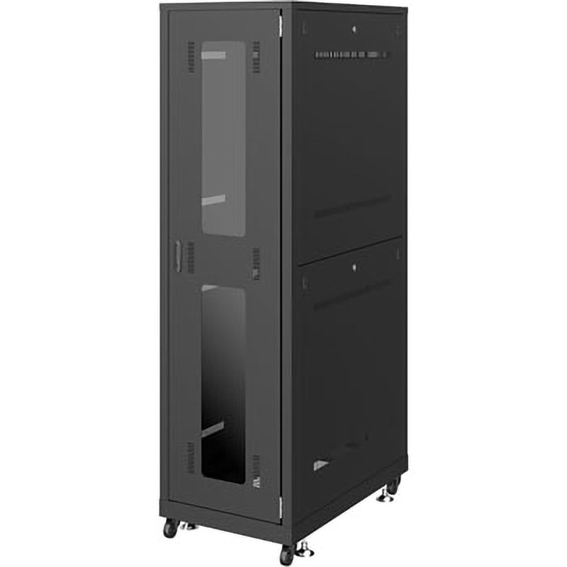CP-SVN4290BKN 19インチサーバーラック ノーマルタイプ サンワサプライ 耐荷重500kg ブラック(マンセル値/N1.0近似色) 間口600mm 1台 CP-SVN4290BKN 379,800円