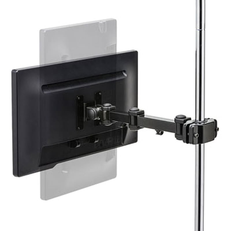 CR-LA358 高耐荷重支柱取付けモニタアーム サンワサプライ ブラック色