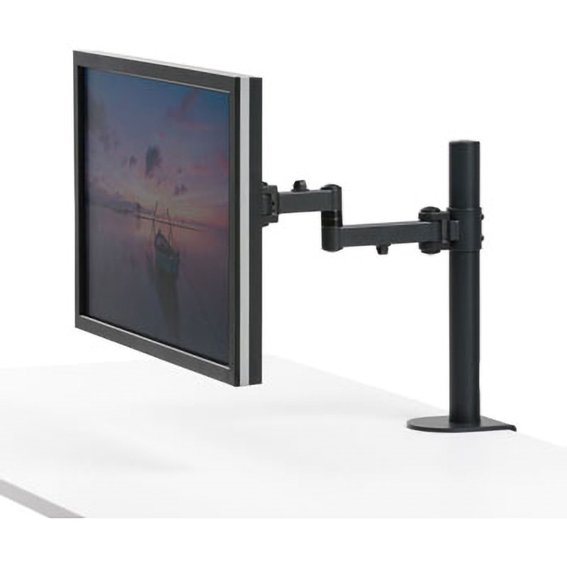 CR-LA1701BK 高耐荷重水平アーム サンワサプライ ブラック色 スチール