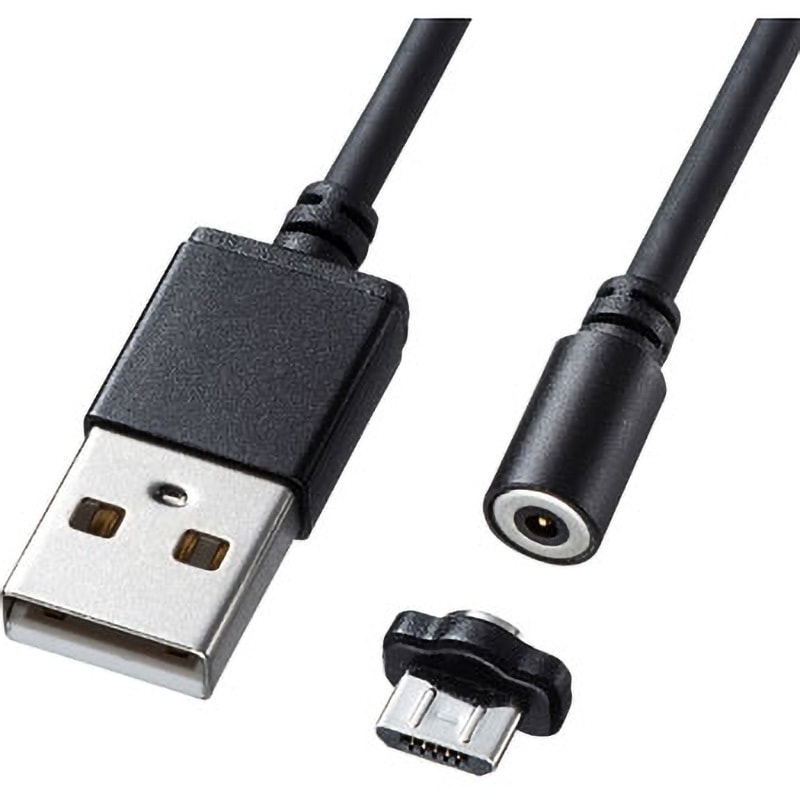 KU-CMG1 超小型Magnet脱着式microUSBケーブル 1本 サンワサプライ