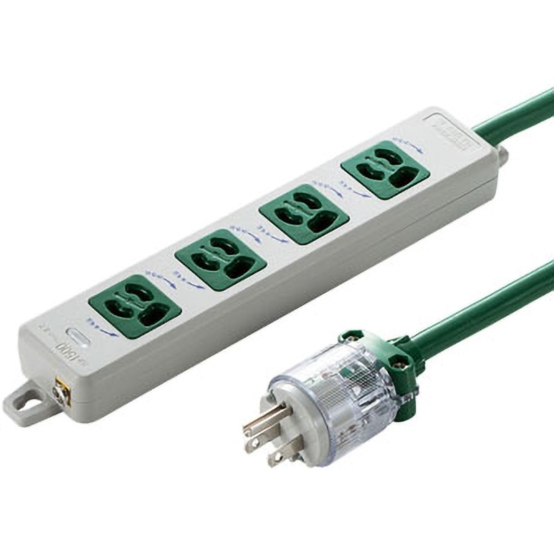TAP-HPM4-3G 医用接地プラグ付き電源タップ サンワサプライ コード長3m  TAP-HPM4-3G