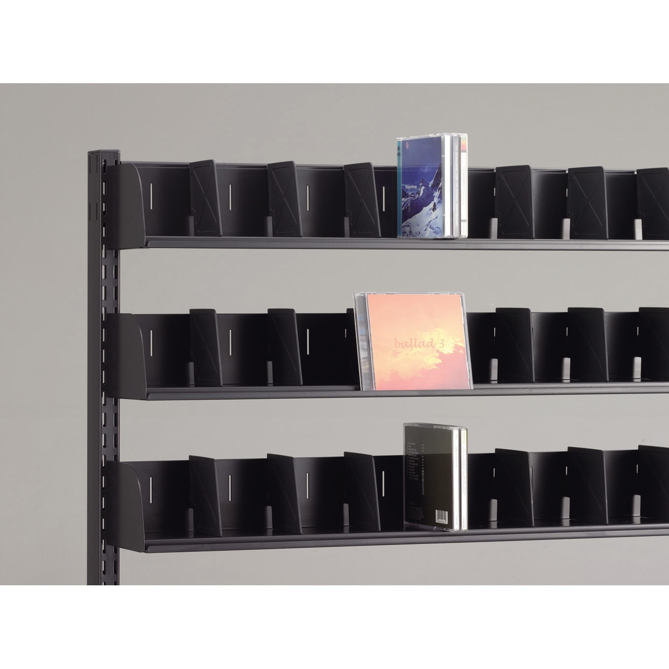 RKVS-HS932A-PF RVS 支柱タイプ 壁面片面 CD用11段 (単体タイプ) イトーキマーケットスペース ダークグレー色