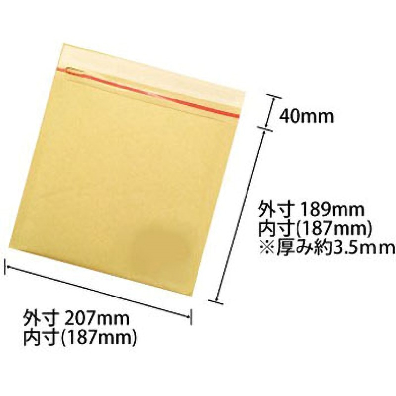 1851 薄いクッション封筒 ザップ テープあり ブラウン色 CD・本サイズ 1セット(800枚)