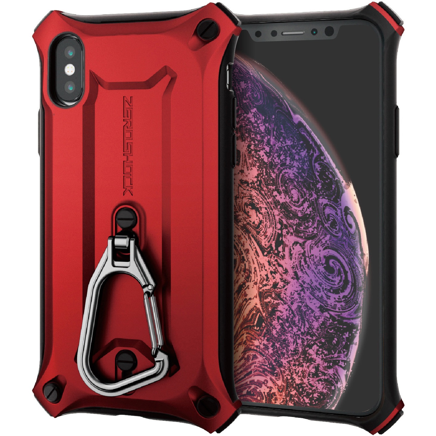 PM-A18BZEROKRD iPhoneケース X/XS用 衝撃吸収 ZEOSHOCK
