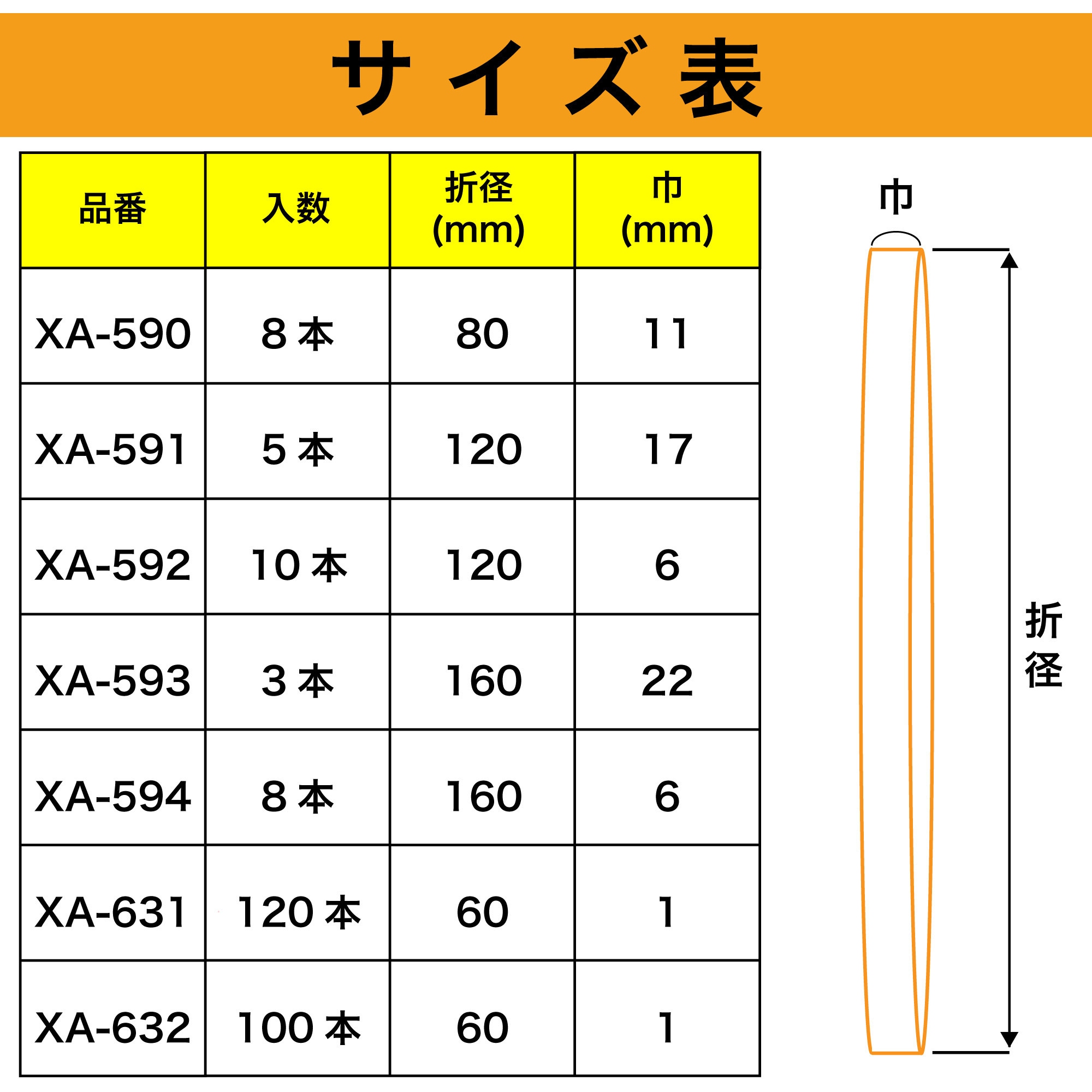 XA-593 ゴムバンドバラエティー セメダイン 折径160mm切り幅22mm 1個(3