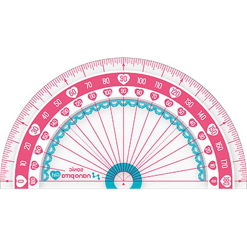 SK-7642 ナノピタ ガール 分度器 1個 SONIC(ソニック)[文具] 【通販