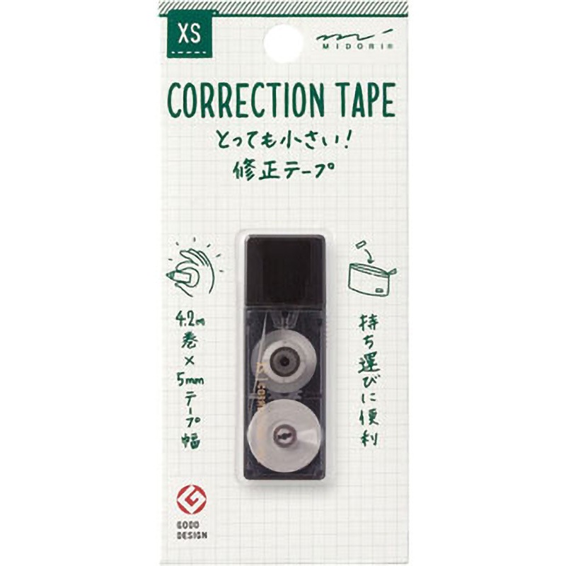 XS 修正テープ デザインフィル(ミドリ) 【通販モノタロウ】