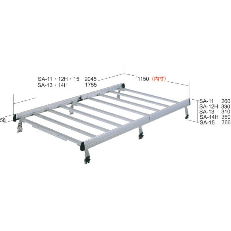 SA-12H ルーフキャリア SAシリーズ 車種別 ROCKY 高さ外寸330mm 1台 SA-12H 38,987円