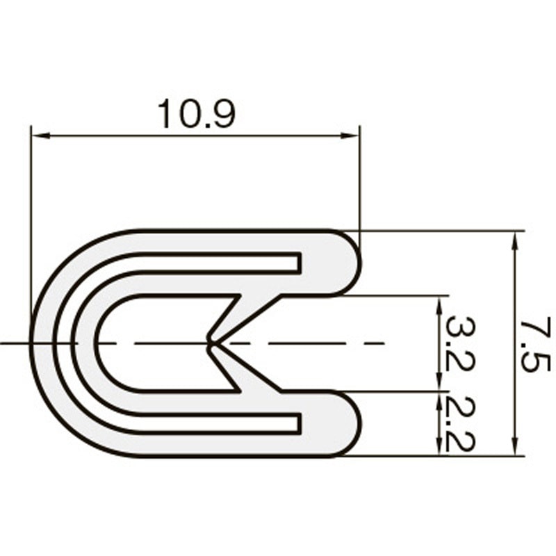 750-24-B-2 トリム750シリーズ(両面リップ) 材質PVC 岩田製作所 対応板