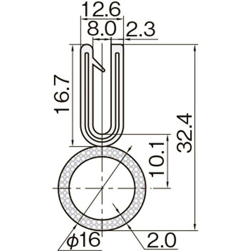 トリムシール6375シリーズ Cタイプ 材質PVC 岩田製作所 トリムシール