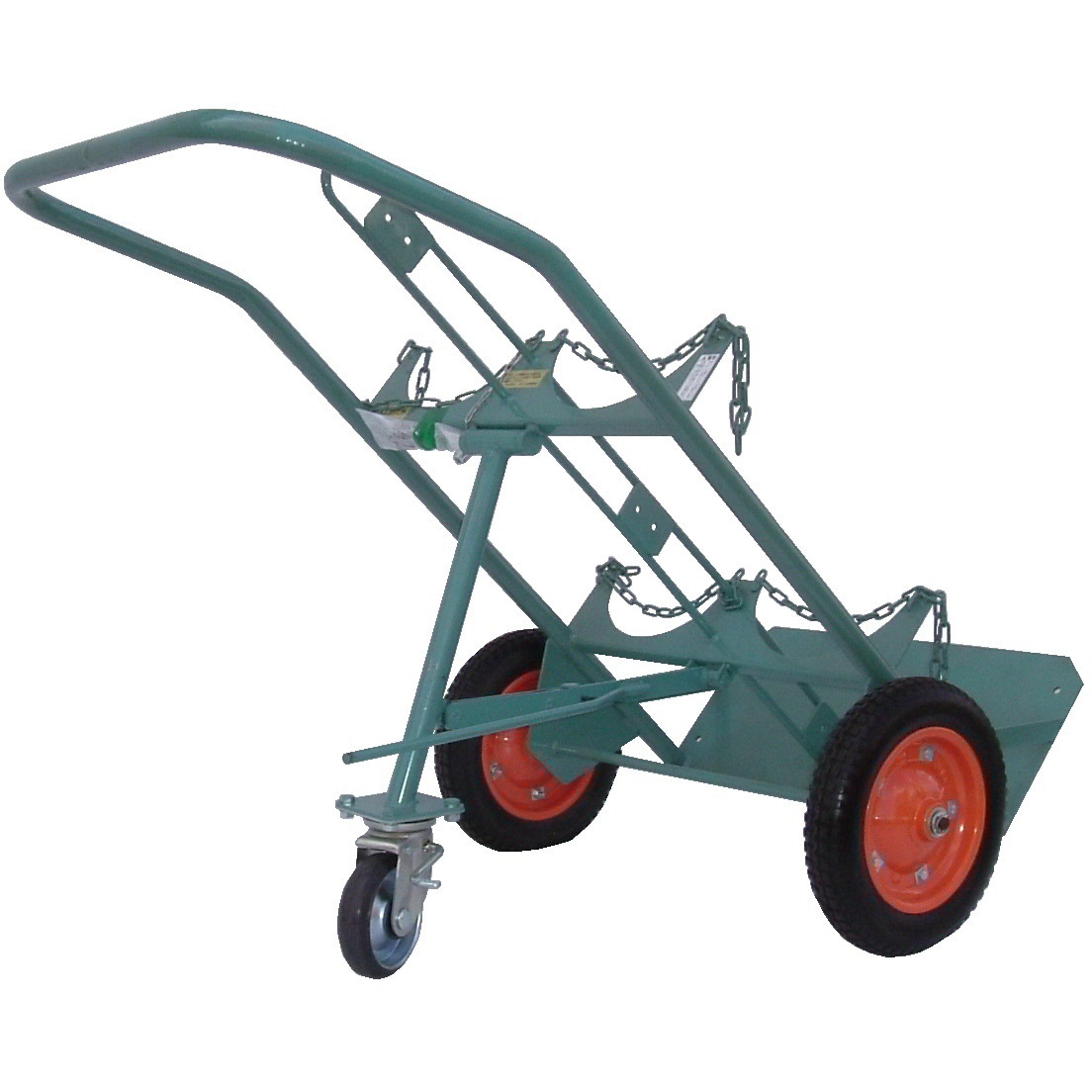 KSコンパクト補助輪付(仕切板付) 酸素7000Lアセチレン7.0Kg用補助輪付