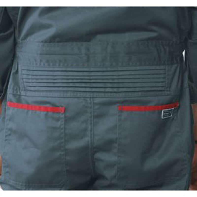 373730 3737-30 綿混 長袖ツナギ アタックベース レッド色 着丈