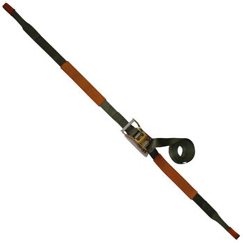 本物ベルテックス 3T1-5E ラッシングベルト テザック 荷重750kg モスグリーン シボリ縫製