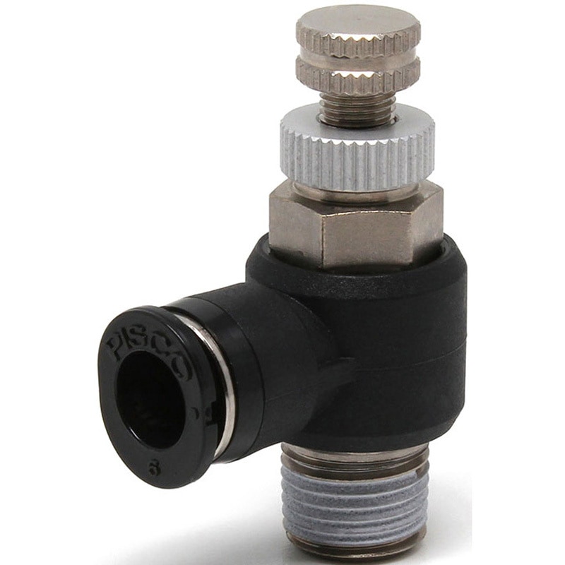 JNC6-01 スロットルバルブ エルボ 1個 PISCO(ピスコ) 【通販モノタロウ】