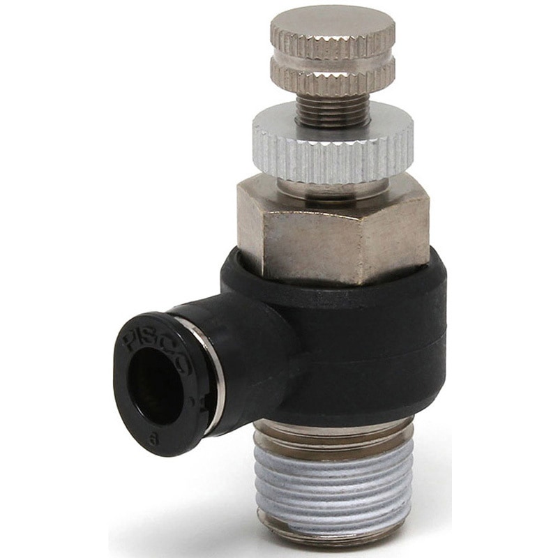 JNC6-02 スロットルバルブ エルボ 1個 PISCO(ピスコ) 【通販モノタロウ】