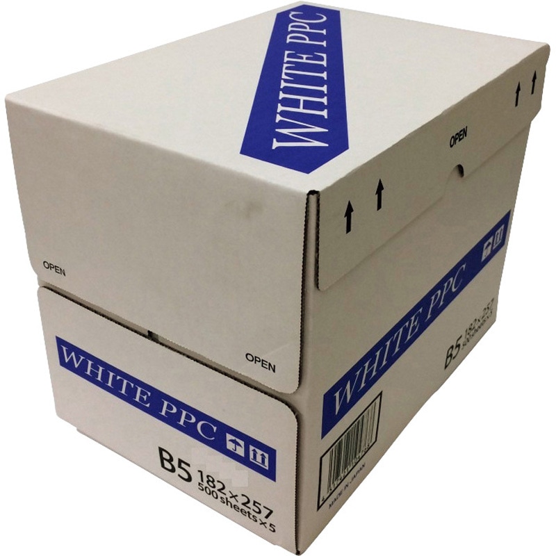 WHITE PPCB5 コピー用紙 WHITE PPC 日本紙通商 紙厚90μm 12500枚入