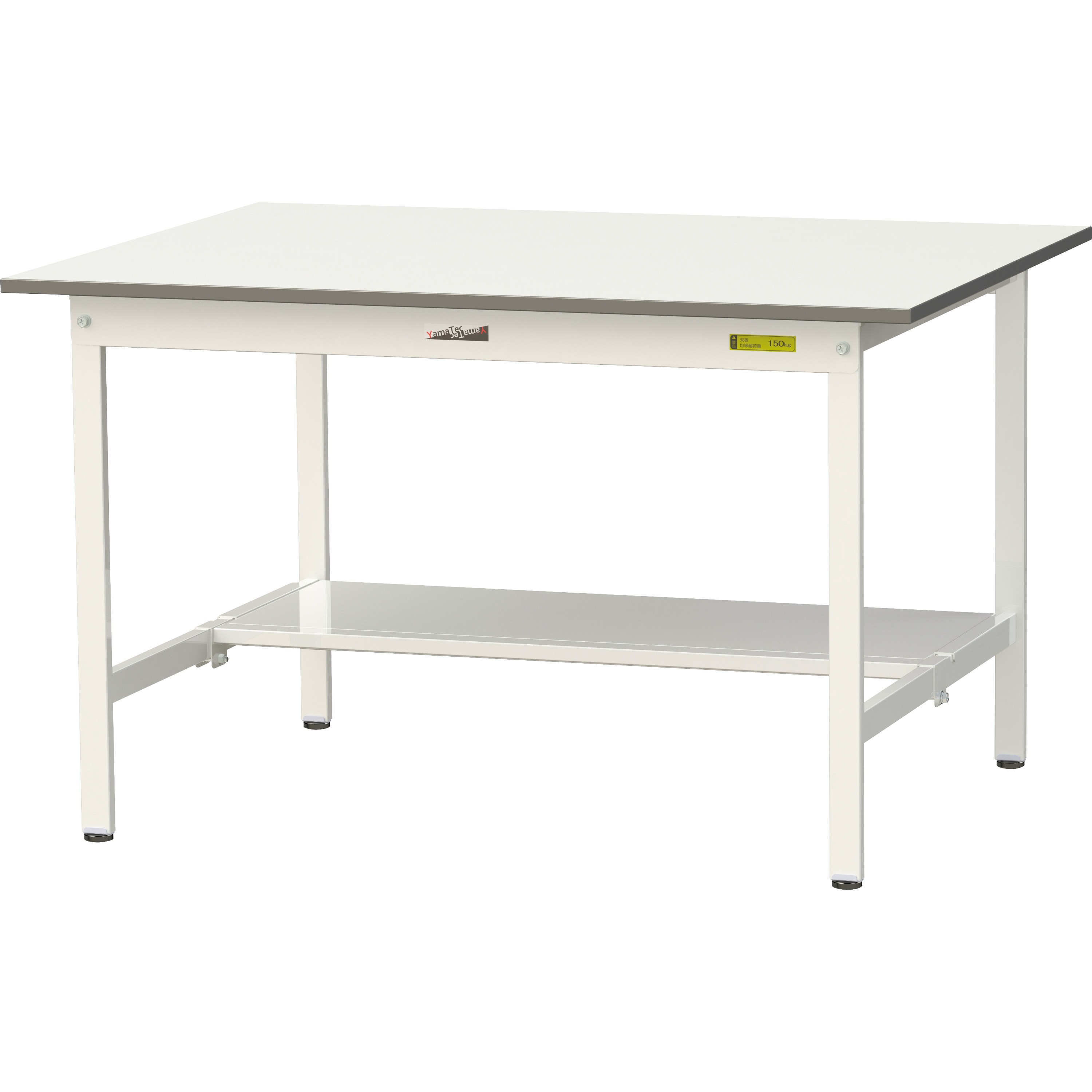 SUP-1290T-WW ワークテーブル150シリーズ 固定式 半面棚板付 1台 ヤマテック 【通販モノタロウ】