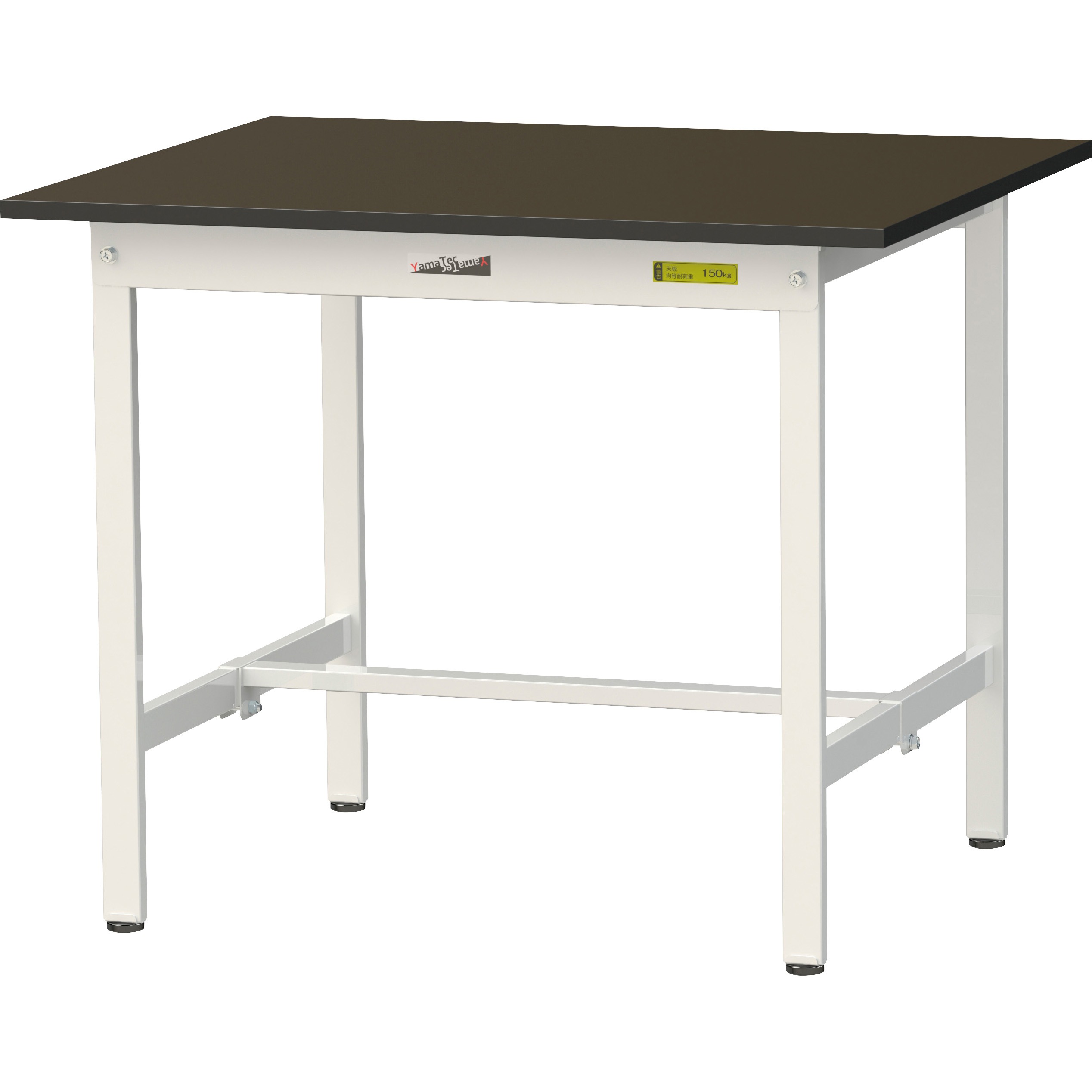 SLM-975-BRW ワークテーブルLABシリーズ 固定式H740mm 指紋レスメラミン天板 ヤマテック ブラウン シルキーホワイト