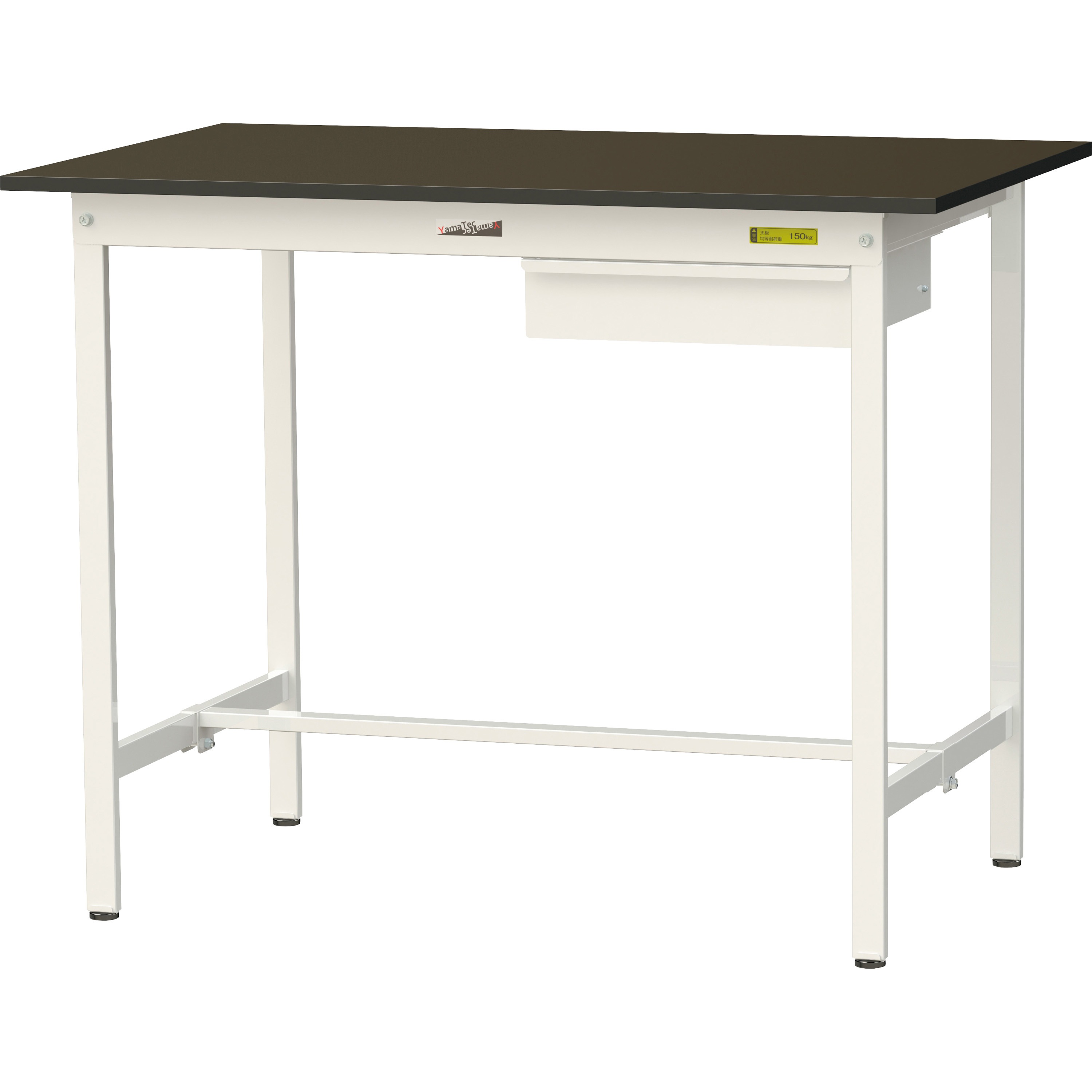 SLMH-1275U-BRW ワークテーブルLABシリーズ 固定式 キャビネット付 指紋レスメラミン天板 H950mm ヤマテック ブラウン シルキーホワイト 41,587円