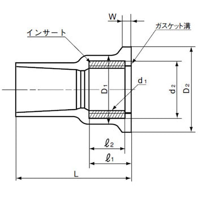 HIISS HI給水栓用ソケット(インサート付) セキスイ 呼び径16×13
