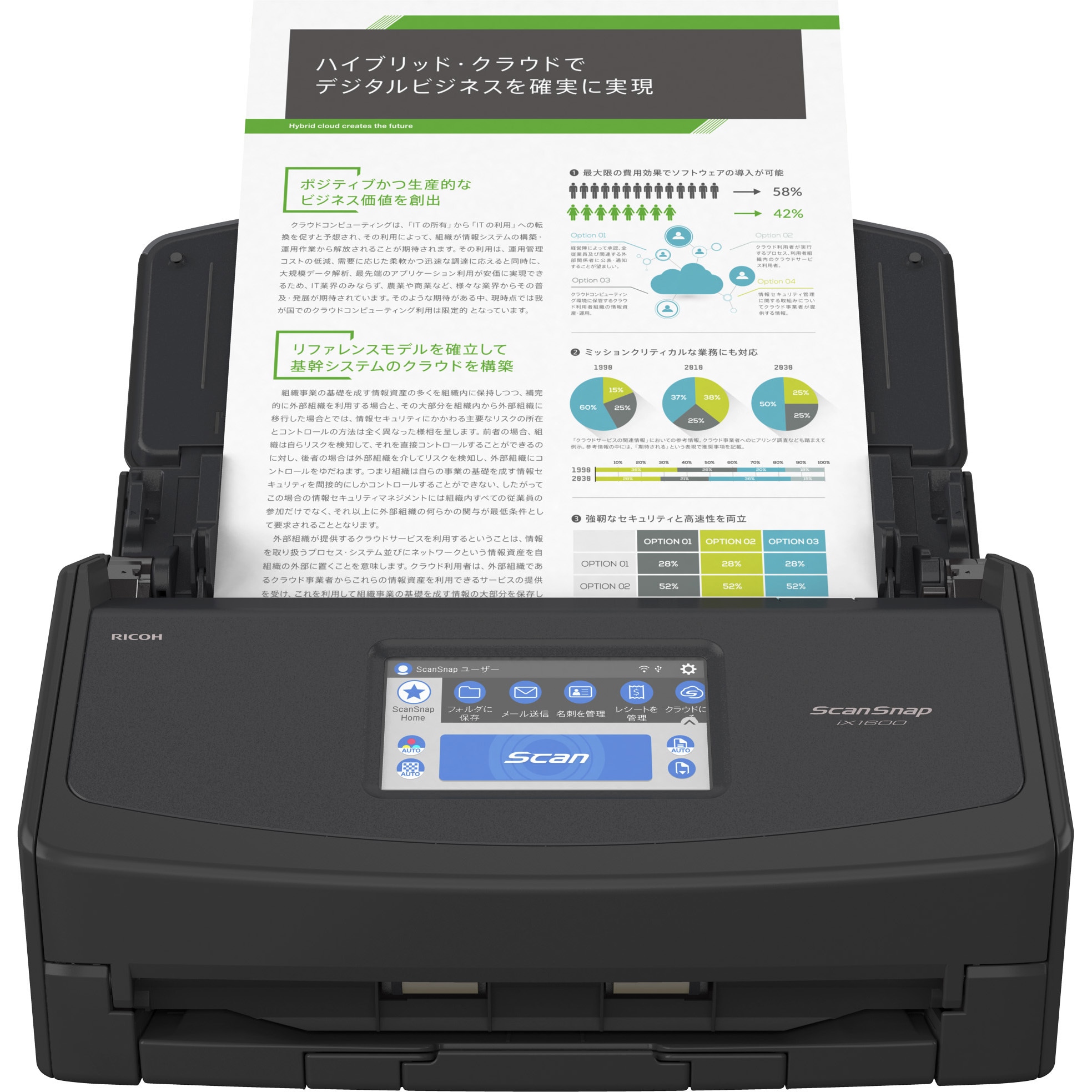 FI-IX1600ABK iX1600 イメージスキャナー 1台 ScanSnap(スキャン