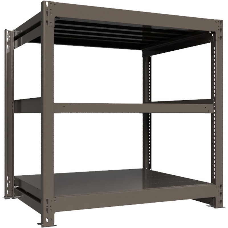 TH1000-449T3 重量ボルトレスラック 段荷重1000Kg 高さ1200mm 単体 ICHIMAI ICHIMAIグレー色 3段 間口1200mm