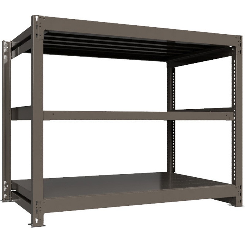 TH1000-459T3 重量ボルトレスラック 段荷重1000Kg 高さ1200mm 単体 ICHIMAI ICHIMAIグレー色 3段 間口1500mm 87,890円