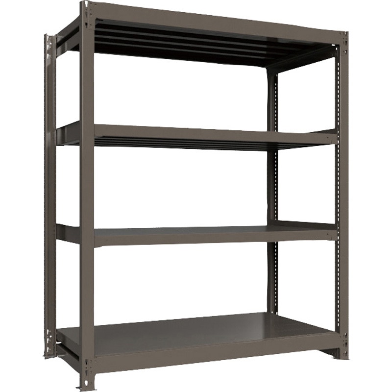 TH1000-657T4 重量ボルトレスラック 段荷重1000Kg 高さ1800mm 単体 ICHIMAI ICHIMAIグレー色 4段 間口1500mm