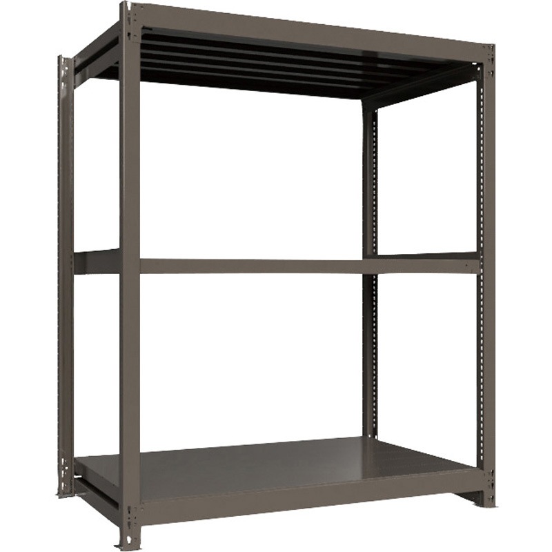 TH1000-659T3 重量ボルトレスラック 段荷重1000Kg 高さ1800mm 単体 ICHIMAI ICHIMAIグレー色 3段 間口1500mm