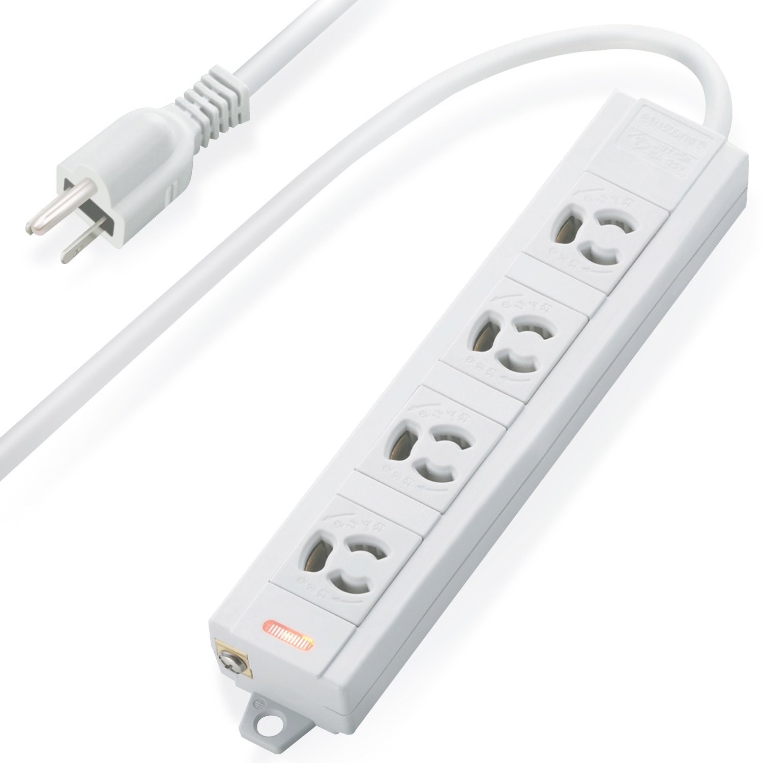 エレコム 延長コード 電源タップ コンセント 5m 1個口 マグネット ホワイト(10個セット)[ＯＡ商品] エレコム 延長コード 電源タップ コンセント 5m 1個口 マグネット