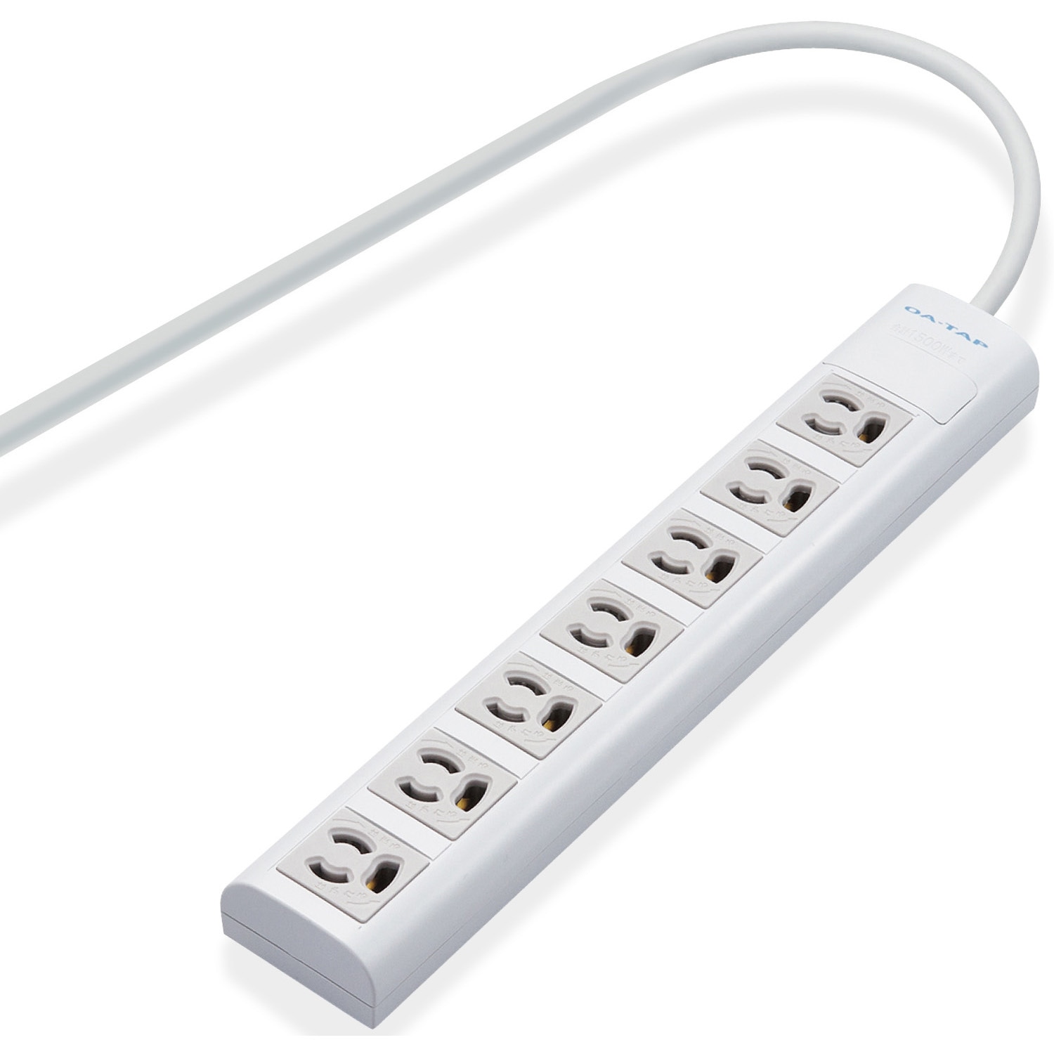 T-H3750NM 延長コード 電源タップ 3P 7個口 マグネット付 3P→2P変換