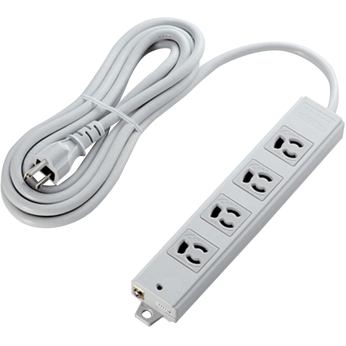 T-WRM3430LG/RS 電源タップ 3P 4個口 マグネット付 抜け止め 固定用