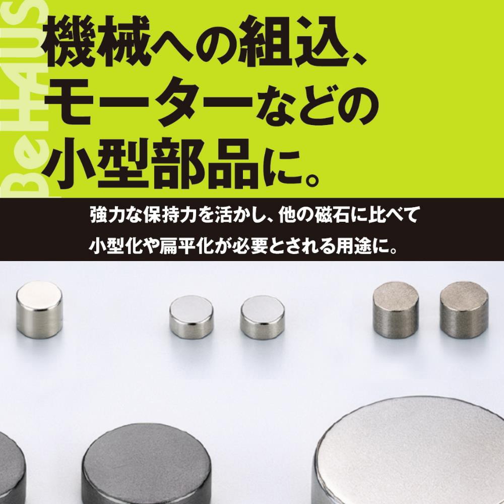 KN-1 ネオジウム磁石 BeHAUS 吸着力3.7N 1パック(2個) KN-1 【通販