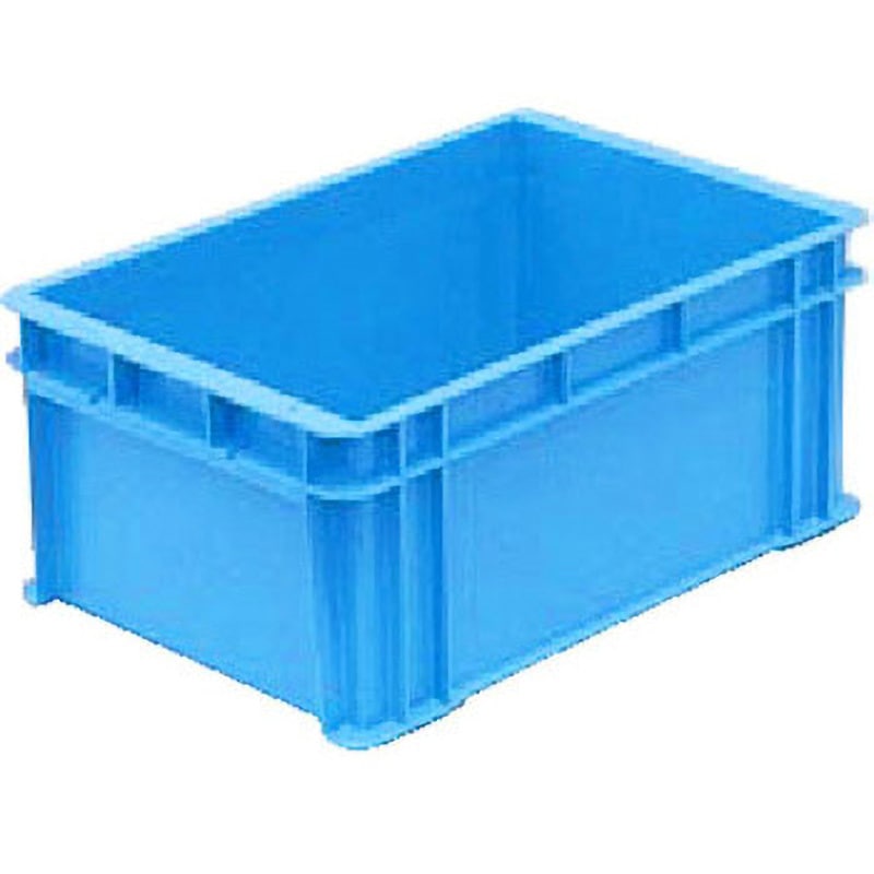 折りたたみ式プラスチックコンテナ　青10台 折りたたみコンテナ フタ一体型タイプ モノタロウ 【通販モノタロウ】