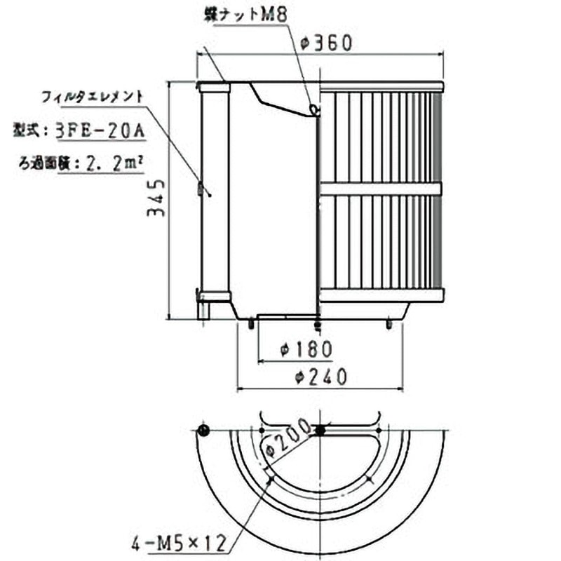 3AF-20A ミストレーサ用汎用アフターフィルタ 1個 SDG株式会社 【通販モノタロウ】