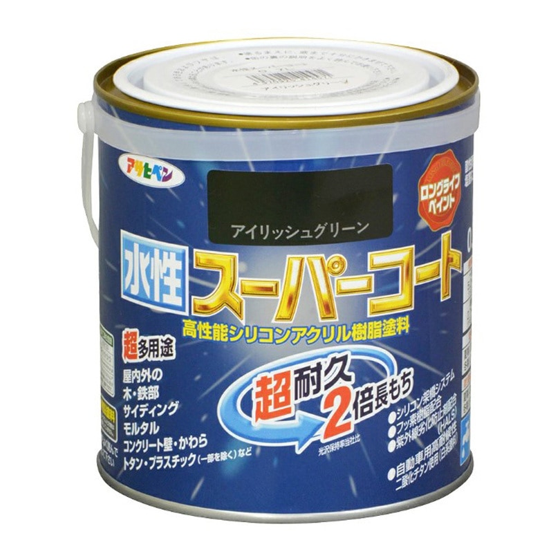 アイリッシュグリーン 水性スーパーコート アサヒペン 特殊フッ素樹脂