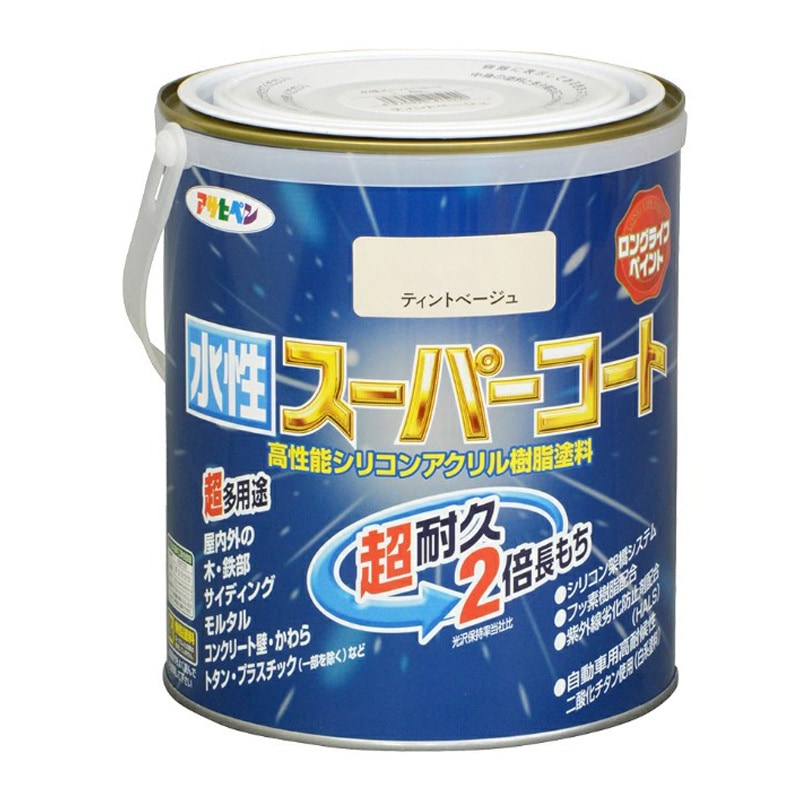 正規品／アサヒペン 水性スーパーコート 5L（ティントベージュ） asahipen 日用品