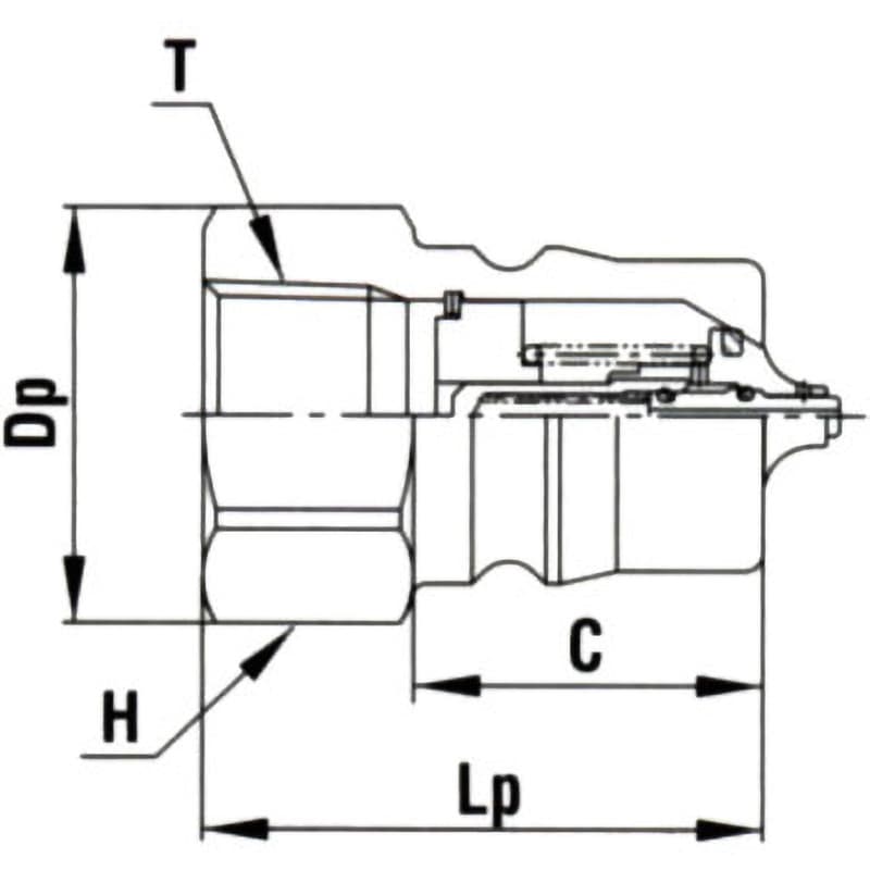 4HP-PV STEEL NBR ハイパーHSPカプラ プラグ (おねじ取り付け用) 日