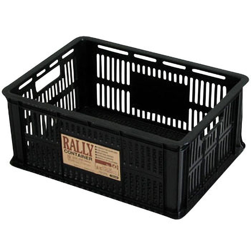 50ブラック ラリーコンテナ JEJアステージ ブラック色 容量43.2L 外寸