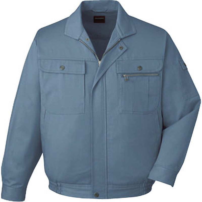 41600 41600 長袖ブルゾン 自重堂 名入れ可 野帳対応 ツイル ミストブルー色 4L着丈70cm